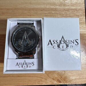 Assassins Creed Mens Jewelry Wristwatch Black Silver Wrist